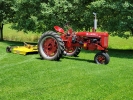 1952 Farmall Super C with a 5ft King Kutter Rotary Brush hog