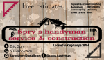 Spry's handyman service & construction